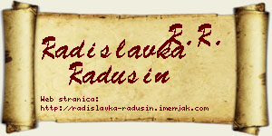 Radislavka Radusin vizit kartica